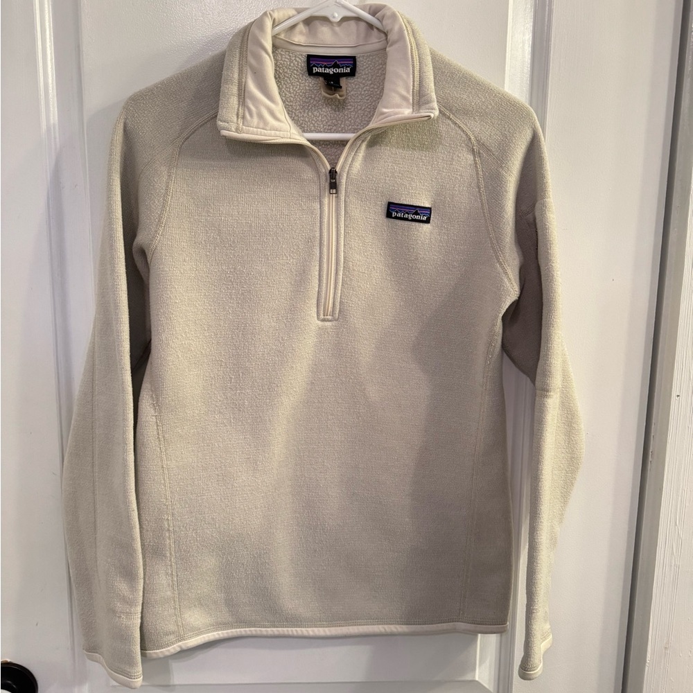 Patagonia Better Sweater 1/4-Zip Raw Linen Ivory Small